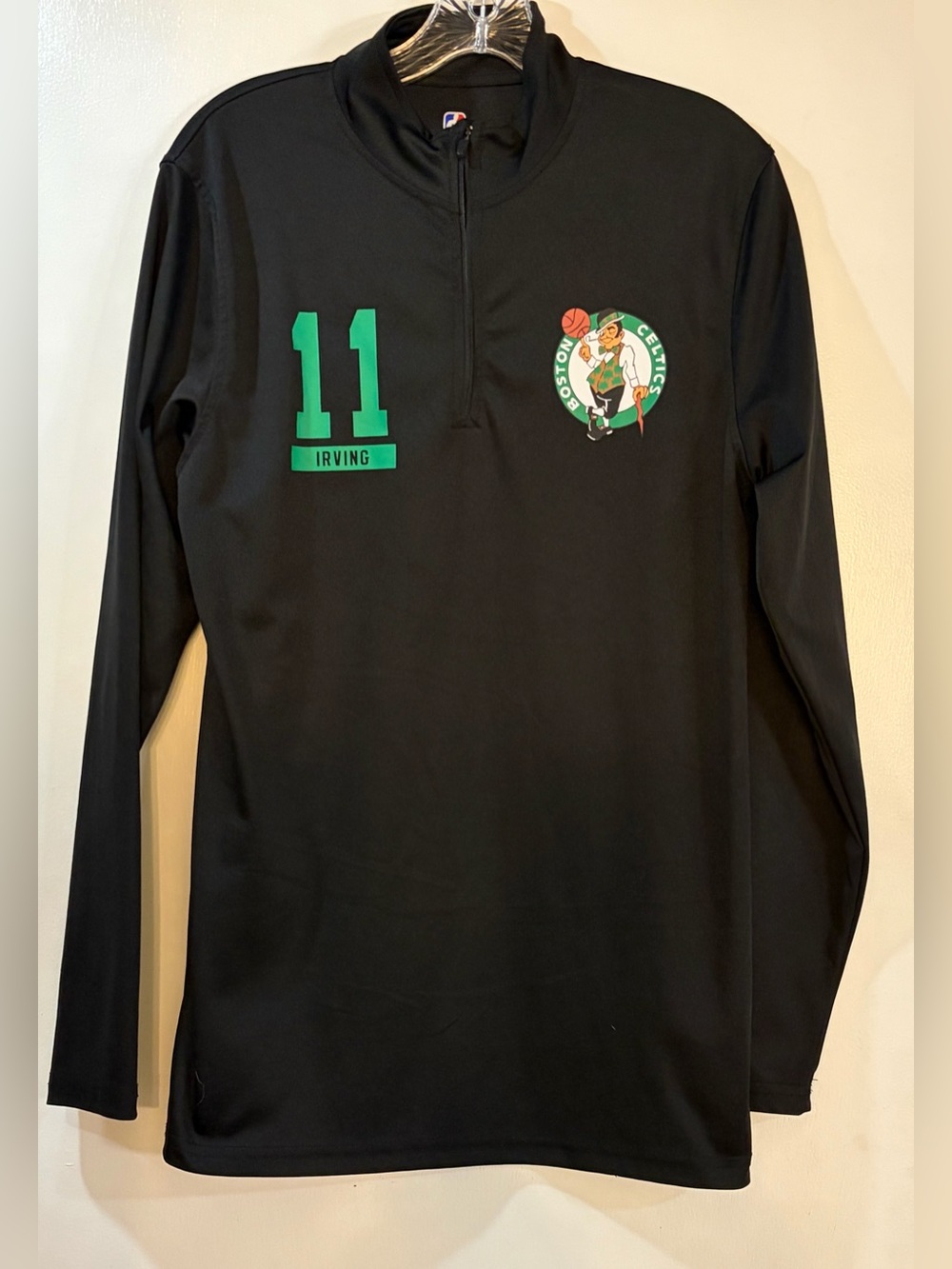 NBA Boston Celtics Kyrie Irving 11 Quarter Zip Pullover Shirt Mens Sz Small